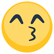 Emoji 😙 Faccina Che Bacia Con Occhi Sorridenti su Facebook 2.0.
