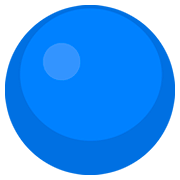 Emoji 🔵 Cerchio Blu su Facebook 2.0.