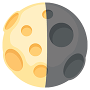 Emoji 🌗 Ultimo Quarto Di Luna su Facebook 2.0.