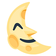 Emoji 🌜 Faccina Ultimo Quarto Di Luna su Facebook 2.0.