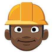 👷🏿‍♂️ Emoji Bauarbeiter: dunkle Hautfarbe Facebook 2.0.