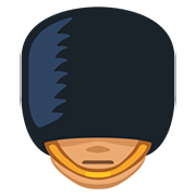 Emoji 💂🏽‍♂️ Guardia Uomo: Carnagione Olivastra su Facebook 2.0.