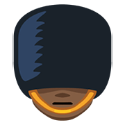 Emoji 💂🏿‍♂️ Guardia Uomo: Carnagione Scura su Facebook 2.0.
