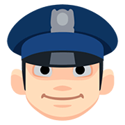 👮🏻‍♂️ Emoji Agente De Policía Hombre: Tono De Piel Claro en Facebook 2.0.