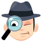 Emoji 🕵🏻‍♂️ Investigatore: Carnagione Chiara su Facebook 2.0.
