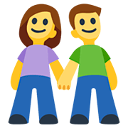👫 Emoji Mann und Frau halten Hände Facebook 2.0.