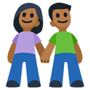 Emoji 👫🏾 Uomo E Donna Che Si Tengono Per Mano: Carnagione Abbastanza Scura su Facebook 2.0.