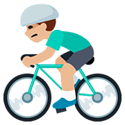 🚴🏼‍♂️ Emoji Hombre En Bicicleta: Tono De Piel Claro Medio en Facebook 2.0.