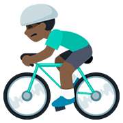 🚴🏿‍♂️ Emoji Homem Ciclista: Pele Escura na Facebook 2.0.