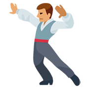 🕺🏽 Emoji Hombre Bailando: Tono De Piel Medio en Facebook 2.0.