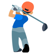 🏌🏽‍♂️ Emoji Hombre Jugando Al Golf: Tono De Piel Medio en Facebook 2.0.