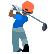 🏌🏿‍♂️ Emoji Golfer: dunkle Hautfarbe Facebook 2.0.