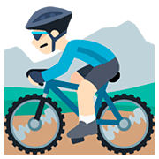 🚵🏻‍♂️ Emoji Homem Fazendo Mountain Bike: Pele Clara na Facebook 2.0.