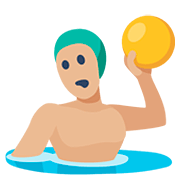 🤽🏼‍♂️ Emoji Hombre Jugando Al Waterpolo: Tono De Piel Claro Medio en Facebook 2.0.