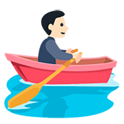 Emoji 🚣🏻‍♂️ Uomo In Barca A Remi: Carnagione Chiara su Facebook 2.0.
