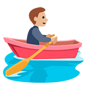 🚣🏼‍♂️ Emoji Mann im Ruderboot: mittelhelle Hautfarbe Facebook 2.0.