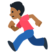 🏃🏾‍♂️ Emoji Hombre Corriendo: Tono De Piel Oscuro Medio en Facebook 2.0.