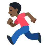 Emoji 🏃🏿‍♂️ Uomo Che Corre: Carnagione Scura su Facebook 2.0.