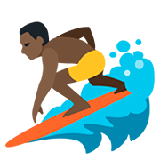 🏄🏿‍♂️ Emoji Surfer: dunkle Hautfarbe Facebook 2.0.