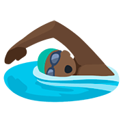 🏊🏿‍♂️ Emoji Hombre Nadando: Tono De Piel Oscuro en Facebook 2.0.