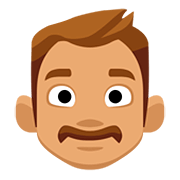Emoji 👨🏽 Uomo: Carnagione Olivastra su Facebook 2.0.