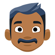 Emoji 👨🏾 Uomo: Carnagione Abbastanza Scura su Facebook 2.0.