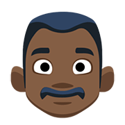 Emoji 👨🏿 Uomo: Carnagione Scura su Facebook 2.0.