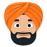 👳🏼‍♂️ Emoji Hombre Con Turbante: Tono De Piel Claro Medio en Facebook 2.0.