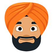 👳🏽‍♂️ Emoji Hombre Con Turbante: Tono De Piel Medio en Facebook 2.0.