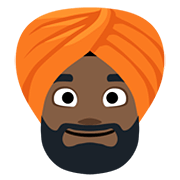 👳🏿‍♂️ Emoji Mann mit Turban: dunkle Hautfarbe Facebook 2.0.