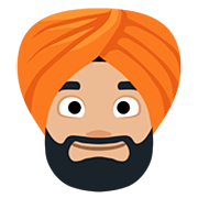 👳🏼 Emoji Person mit Turban: mittelhelle Hautfarbe Facebook 2.0.
