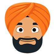 👳🏽 Emoji Person mit Turban: mittlere Hautfarbe Facebook 2.0.