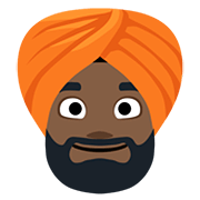 Emoji 👳🏿 Persona Con Turbante: Carnagione Scura su Facebook 2.0.