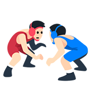 🤼🏻‍♂️ Emoji Hombres Luchando, Tono De Piel Claro en Facebook 2.0.