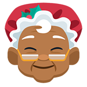 🤶🏾 Emoji Weihnachtsfrau: mitteldunkle Hautfarbe Facebook 2.0.