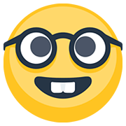 Emoji 🤓 Faccina Nerd su Facebook 2.0.