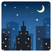 Emoji 🌃 Notte Stellata su Facebook 2.0.