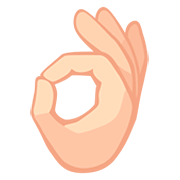 Emoji 👌🏻 Mano Che Fa OK: Carnagione Chiara su Facebook 2.0.