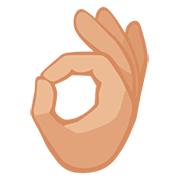 👌🏼 Emoji OK-Zeichen: mittelhelle Hautfarbe Facebook 2.0.