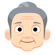 👵🏻 Emoji ältere Frau: helle Hautfarbe Facebook 2.0.