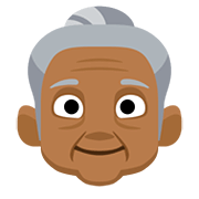 👵🏾 Emoji ältere Frau: mitteldunkle Hautfarbe Facebook 2.0.