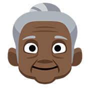 👵🏿 Emoji ältere Frau: dunkle Hautfarbe Facebook 2.0.