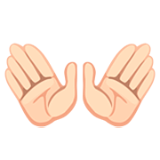 👐🏻 Emoji Mãos Abertas: Pele Clara na Facebook 2.0.