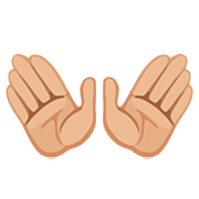 👐🏼 Emoji Manos Abiertas: Tono De Piel Claro Medio en Facebook 2.0.