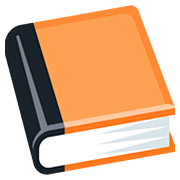 📙 Emoji orangefarbenes Buch Facebook 2.0.