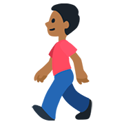 🚶🏾 Emoji Persona Caminando: Tono De Piel Oscuro Medio en Facebook 2.0.