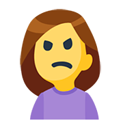 🙍 Emoji missmutige Person Facebook 2.0.