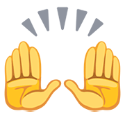 Emoji 🙌 Mani Alzate su Facebook 2.0.