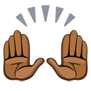 🙌🏿 Emoji Mãos Para Cima: Pele Escura na Facebook 2.0.