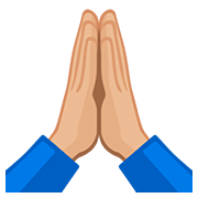 🙏🏼 Emoji Manos En Oración: Tono De Piel Claro Medio en Facebook 2.0.